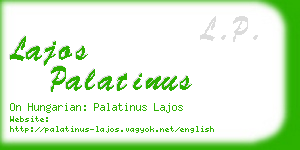 lajos palatinus business card